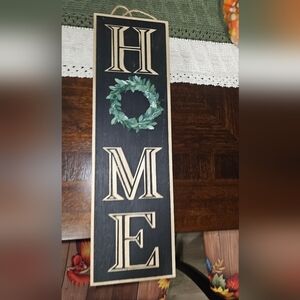 15½" Wooden " HOME " Decor Sign